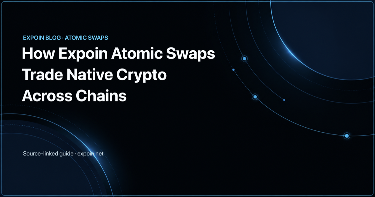 How Expoin atomic swaps trade native crypto across chains